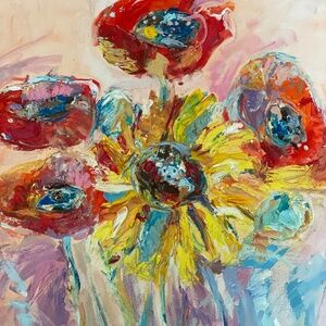 Original painting byDorotaKormienko on canvas 24x24x1deep inches